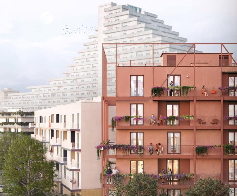 Piloda & Settanta7 render del progetto Restart Scampia