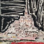 Theoria Mont Saint Michel mista su tavola 100 x 80 cm
