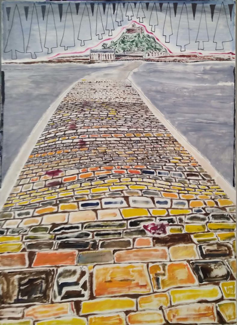 Theoria St. Michael Cornovaglia mista su tavola 100x80 cm