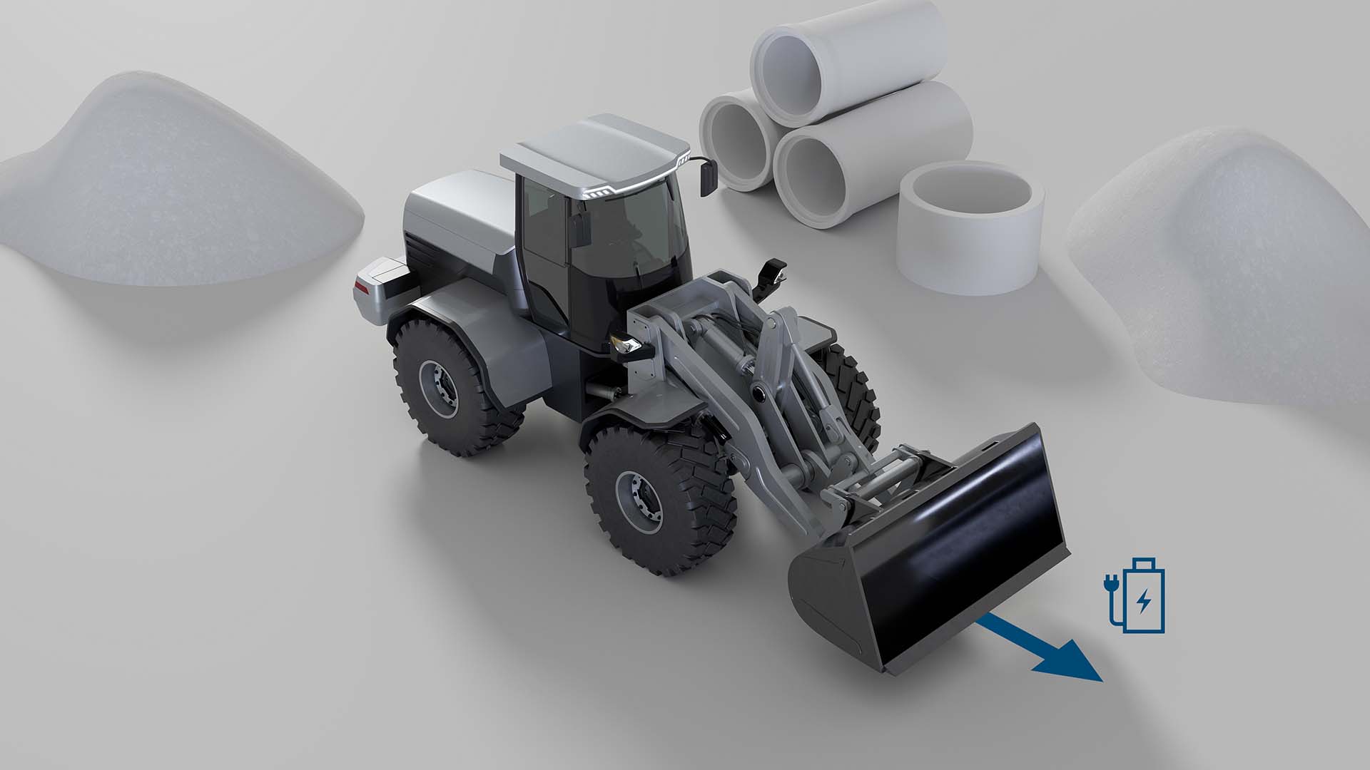Bosch Engineering visuals wheel loader electrification