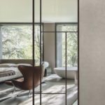 Viva Porte divisorio Bellagio Mosaico modello Mondrian in rovere scuro