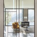 Viva Porte divisorio Bellagio Mosaico modello Mondrian in rovere scuro