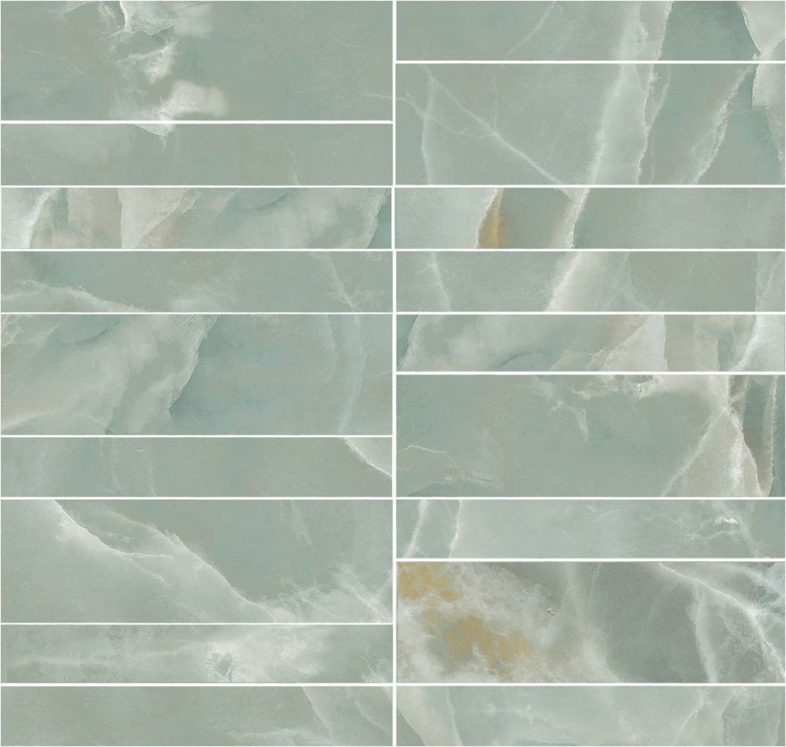 Casalgrande Padana Alabastri decoro mosaico green listelli