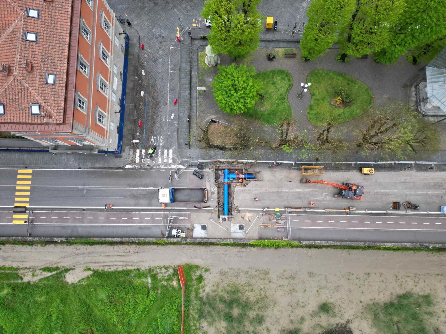 Gf Piping Systems Cantiere visto dall'alto