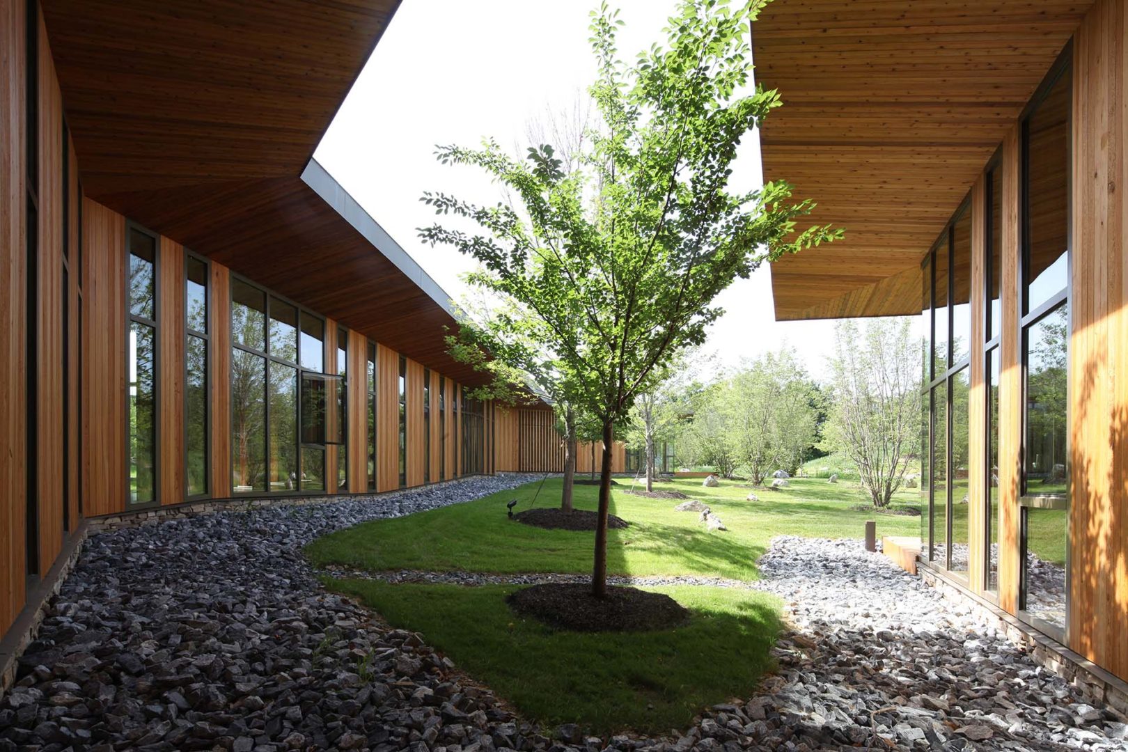 Giardini interni che si incuneano tra i padiglioni ©Kaori Ichikawa