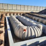 Impianto di prima pioggia per una superficie di 17.000 mq, utilizzando Infinitank Canotto da 90.000 litri, composto per il 26.82% da materiale riciclato – certificazione Remade in Italy in conformità ai Criteri Ambientali Minimi