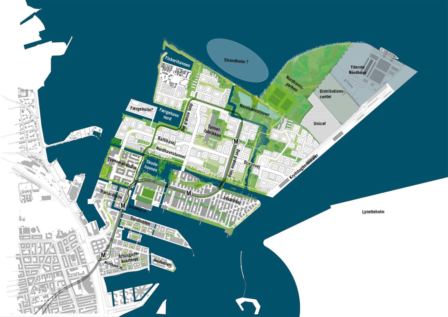 Planimetria Nordhaven ©By & Havn med Cobe, Sleth og Raw Mobility
