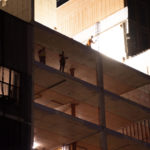 Struttura portante in calcestruzzo armato realizzata dal piano interrato fino all’ottavo piano dell’edificio, composta da due setti portanti e pilastri