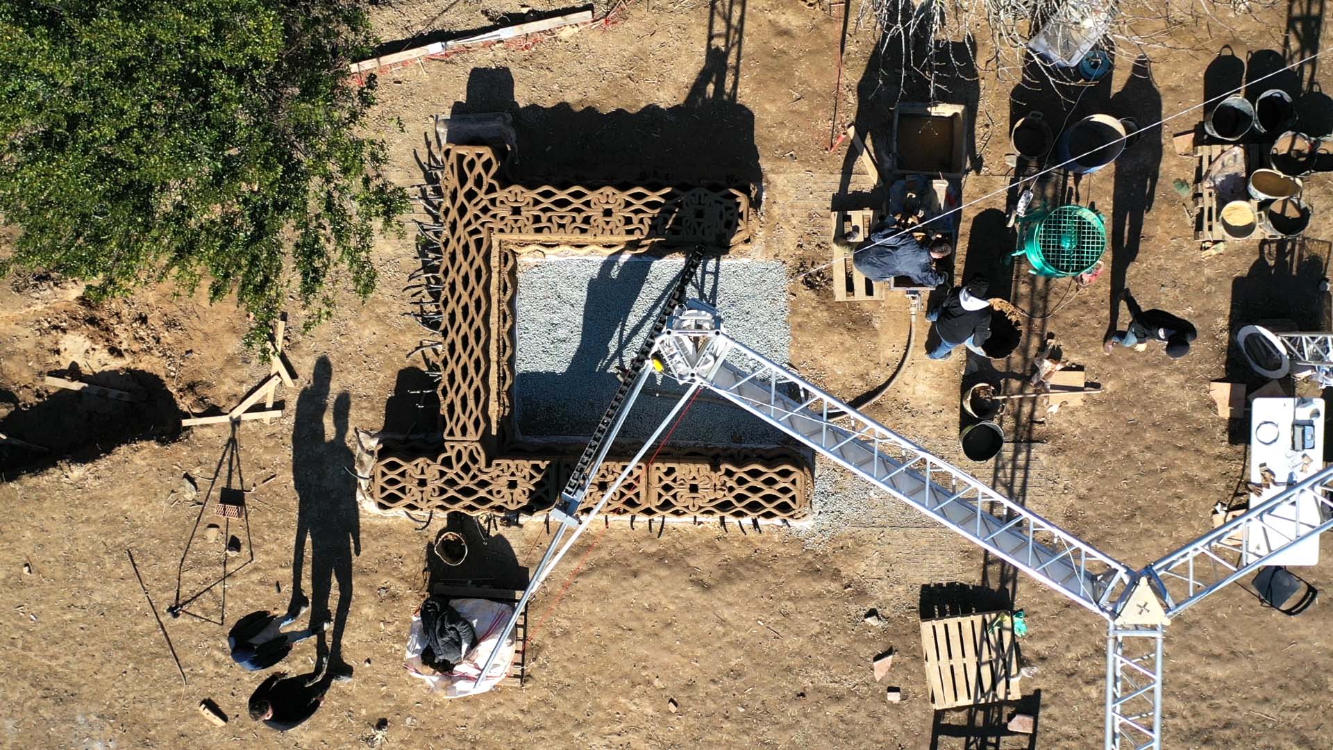 Vista dall’alto dell’area di cantiere ©3dPA