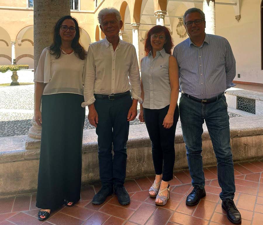 Da sinistra Valeria Lingua, Michele Talia, Carolina Giaimo e Domenico Passarelli