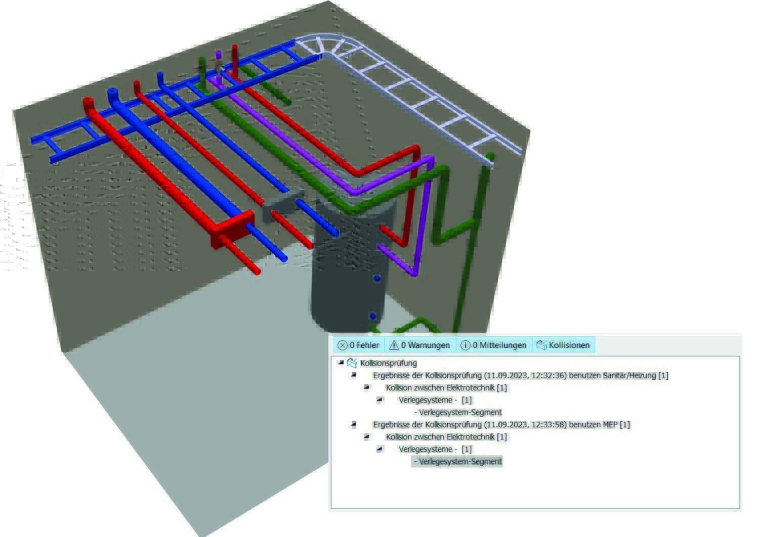 DdScad riconosce automaticamente le collisioni con altri cantieri, aumentando così l'efficienza in cantiere
