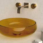 Glass Design Oto Amber Brass Brushed