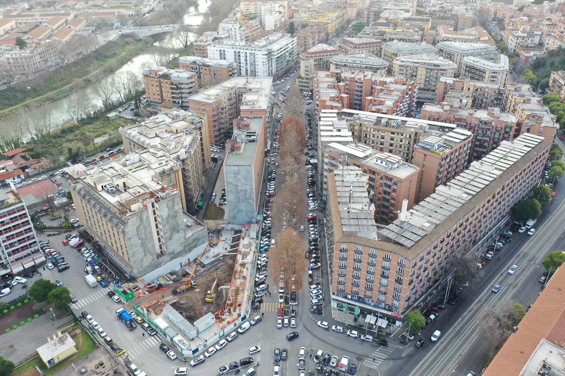 Il cantiere di Porta dei Leoni nel Rione di Trastevere