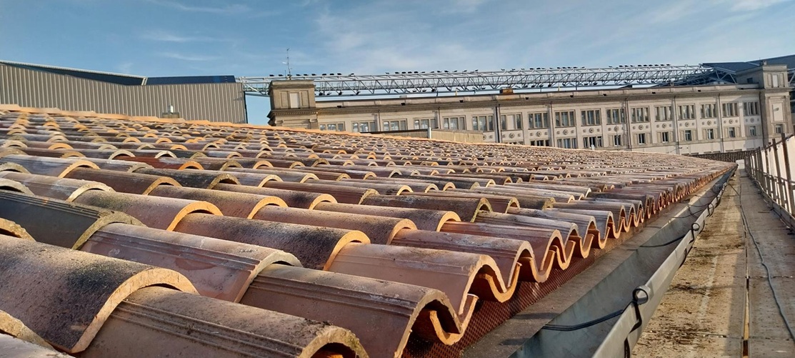 La copertura del Lazzaretto di Bergamo, ristrutturato di recente con l'installazione del Sistema Aria di Officine Rasera