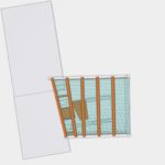 Progetto 3D per la realizzazione della copertura della cisterna costituita da travi in acciaio e lamiera grecata