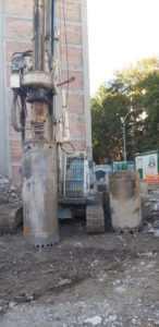 Realizzazione dei pali di fondazione integrativi a quelli esistenti