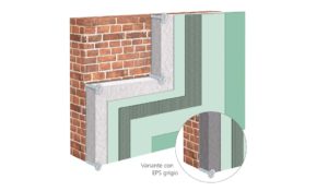Settef stratigrafia del sistema di isolamento termico a cappotto Thermophon 3 Power Tech con pannello isolante in Eps