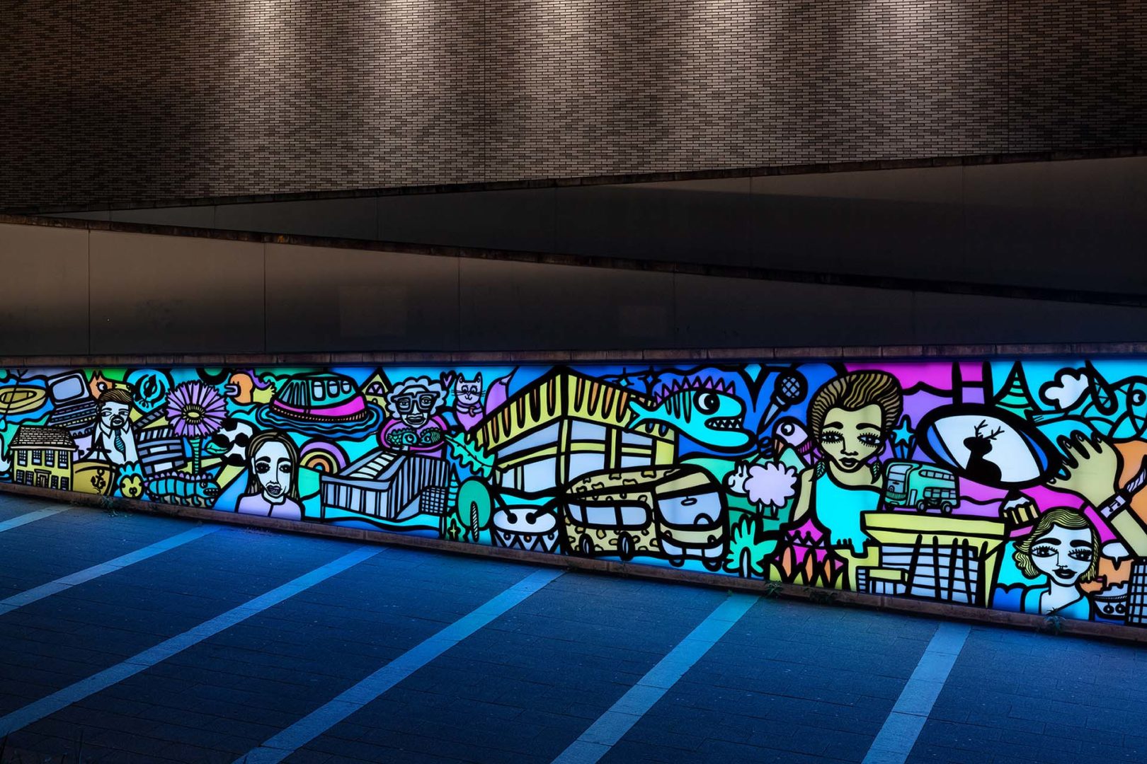 Himacs murale di Stuart Melrose e Kev Munday @Marcus Peel Photography