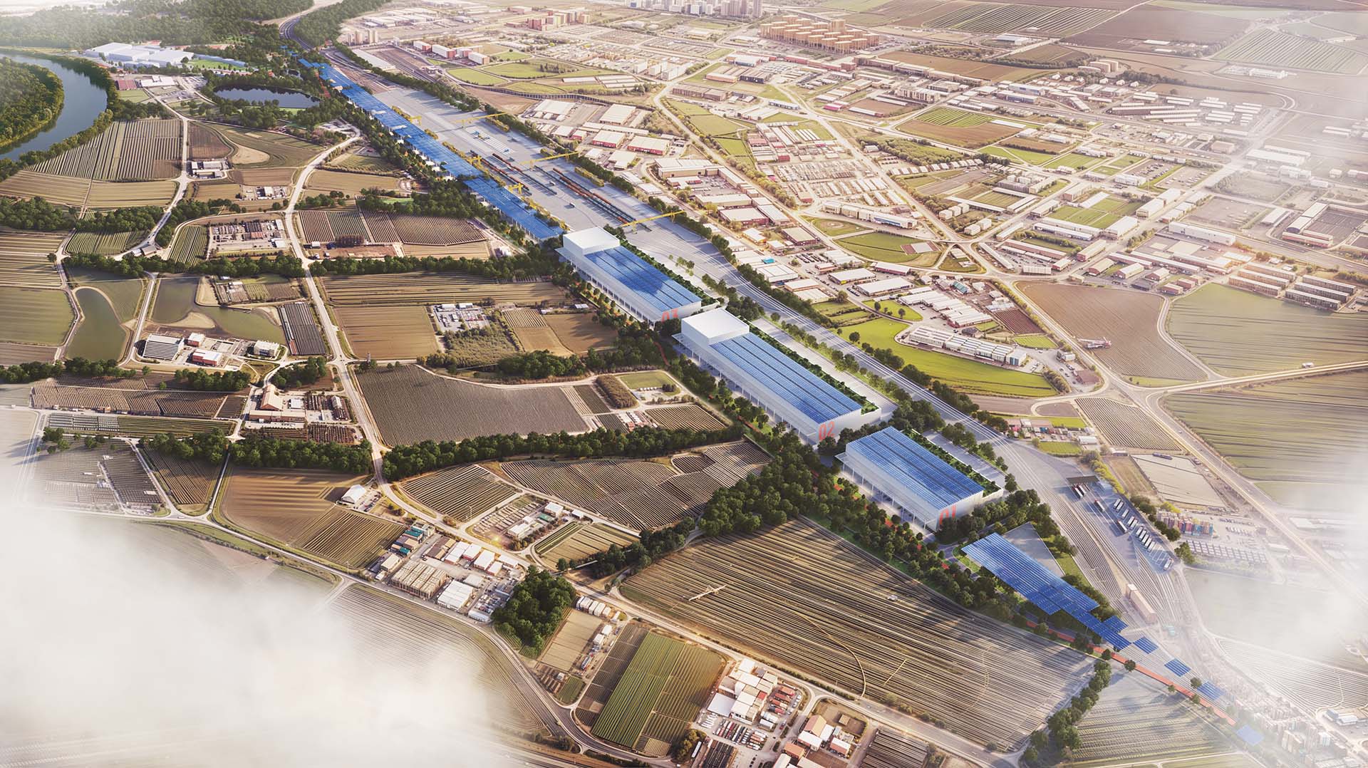 Land Alessandria Hub veduta aerea dell'intera area