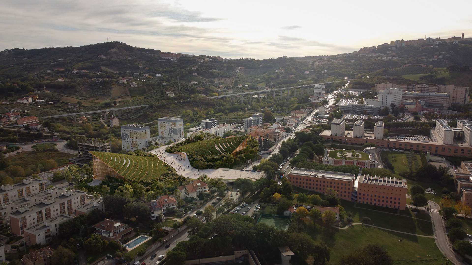 iDeas Render dell'area campus dell'Università di Chieti