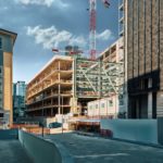 Ancoraggio della carpenteria metallica del Bridge building alla struttura in cemento armato del Bordoni Building