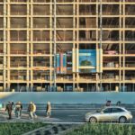 Montaggio della facciata del Bordoni Building