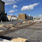 Posa dei ferri per la realizzazione della copertura in cemento armato
