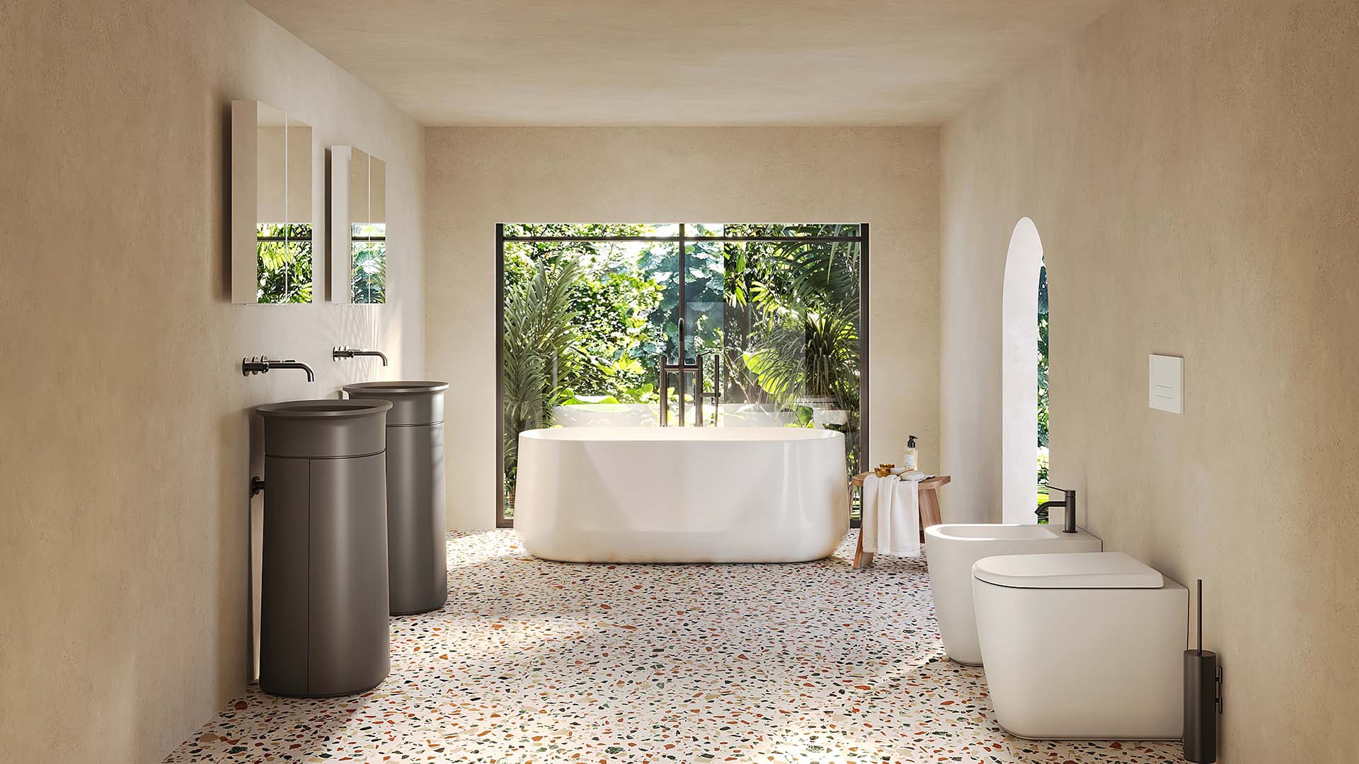 Azzurra Ceramica Iride lavabo colonna Cersaie