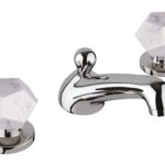 Mamoli Penta Collection lavabo tre fori cromo e marmo bianco Carrara
