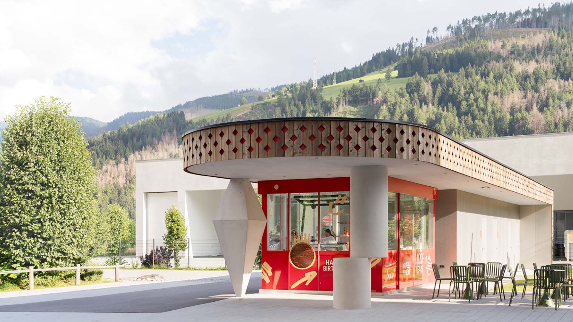 MoDusArchitects esterno del flagship store Loacker Galaxy ©Marco Cappelletti
