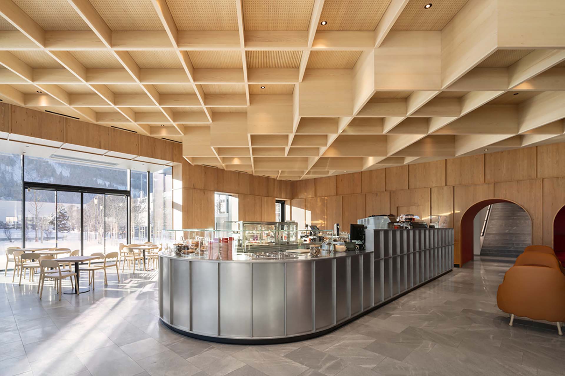 MoDusArchitects interno del flagship store Loacker Galaxy ©Marco Cappelletti