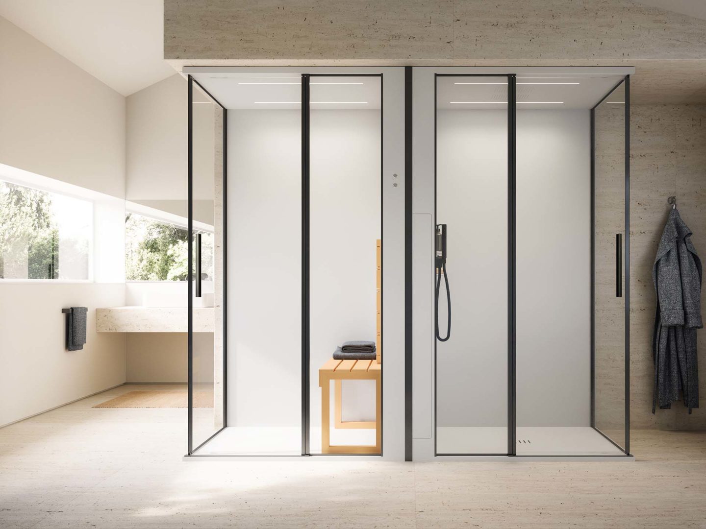 Ronal Bathroom collezione Glass1989 Skyfall Combi