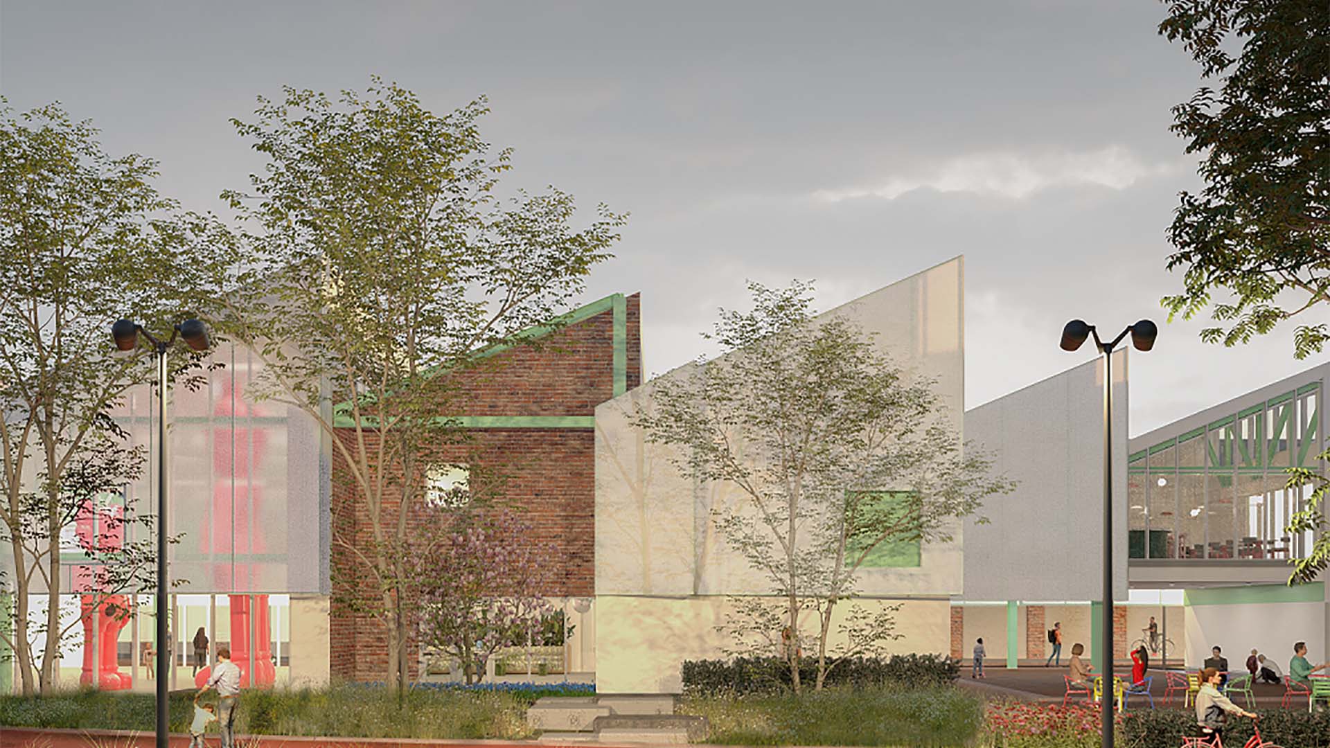 Settanta7 render della riqualificazione dell'Ex Scalo Ravone a Bologna