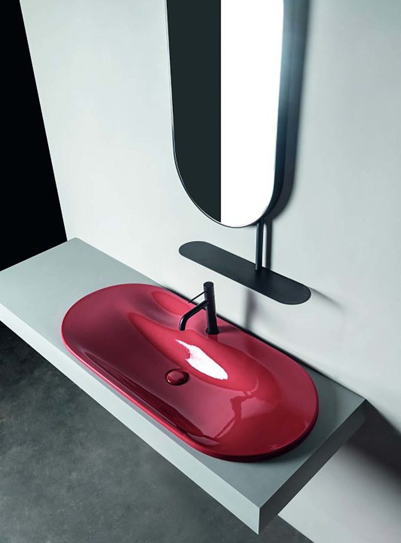 Spazio Colavene lavabo Delano a incasso colore Tramonto