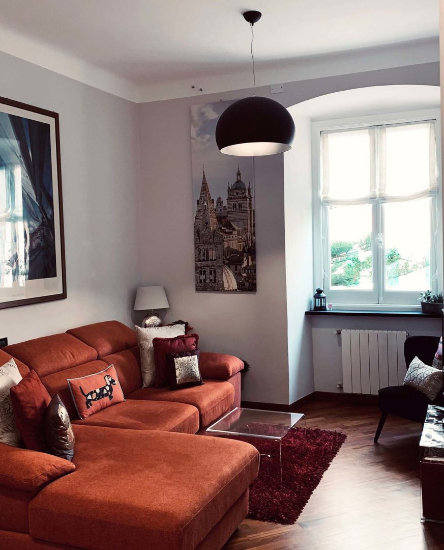 Boero sistema casasana applicato ad un'abitazione di Genova, particolare del living