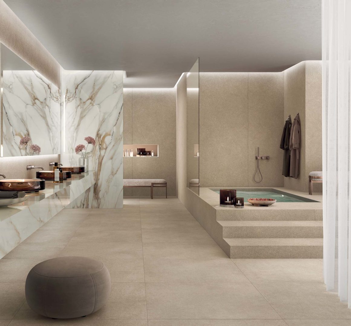 Cotto d'Este Arketipo arena natural, arenasolida natural e starlight versiliagold