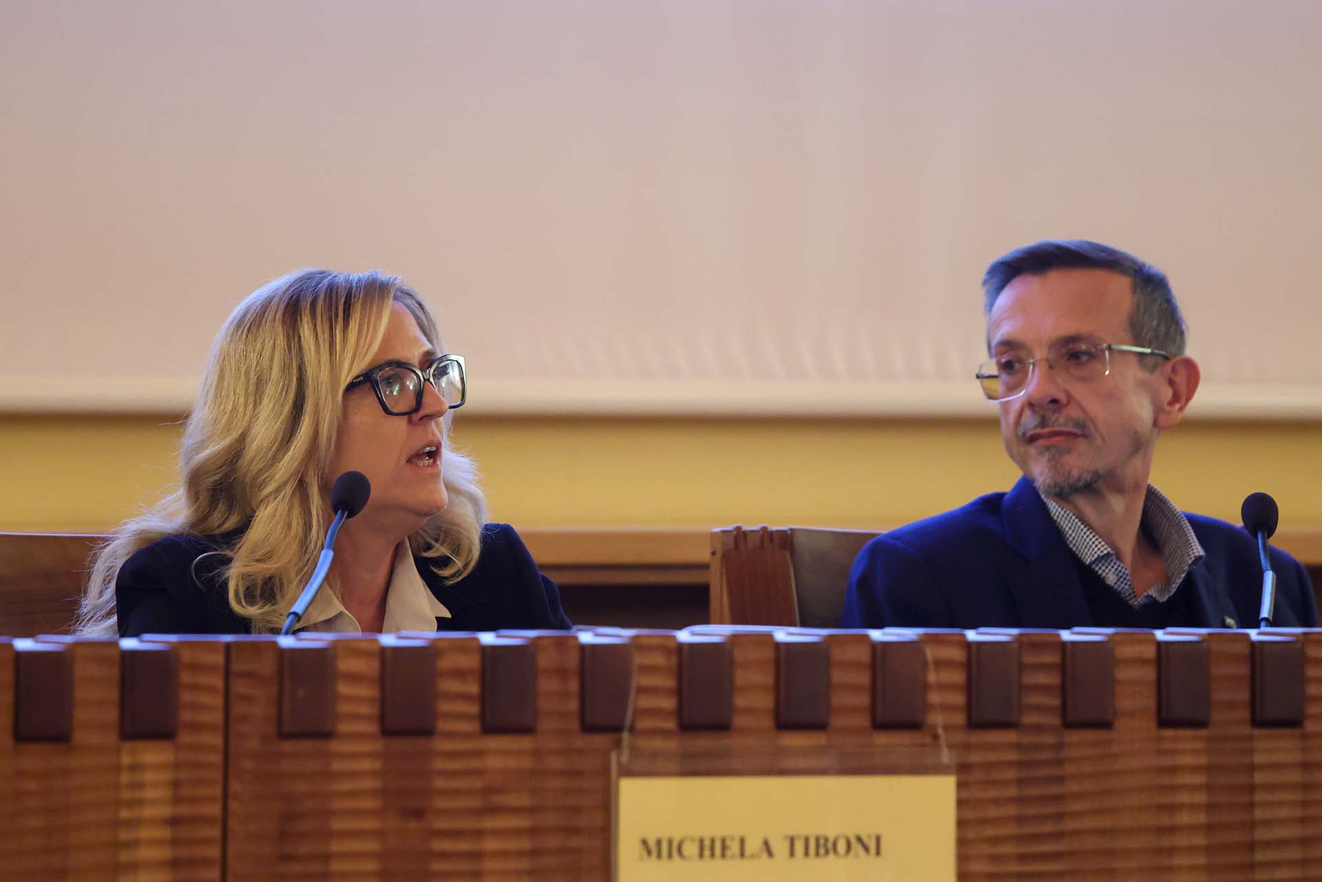 Il presidente di Fondazione Campus Edilizia Brescia Ets, Massimo Angelo Deldossi, insieme a Michela Tiboni, assessore del Comune di Brescia