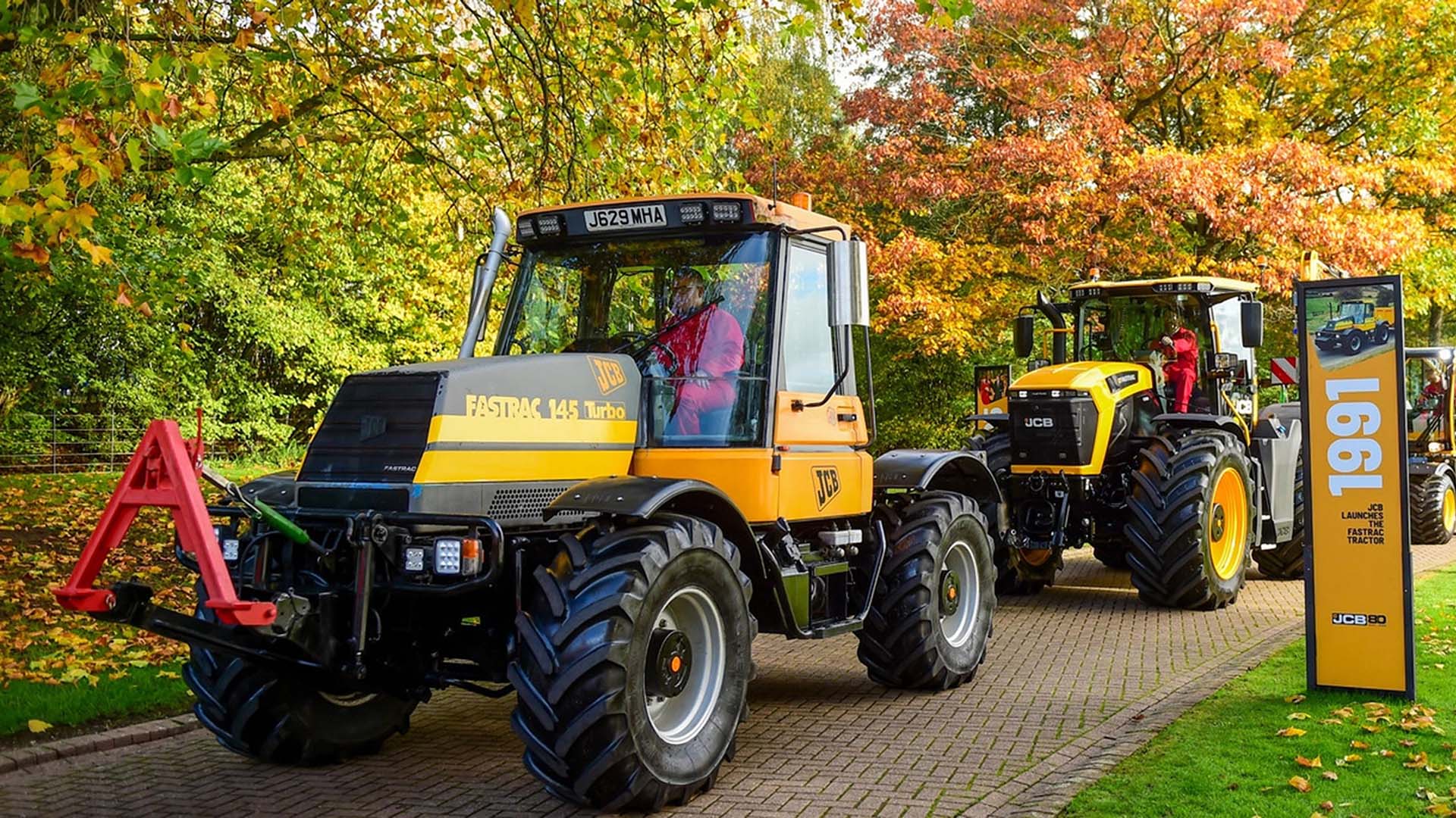 Jcb la sfilata dei mezzi