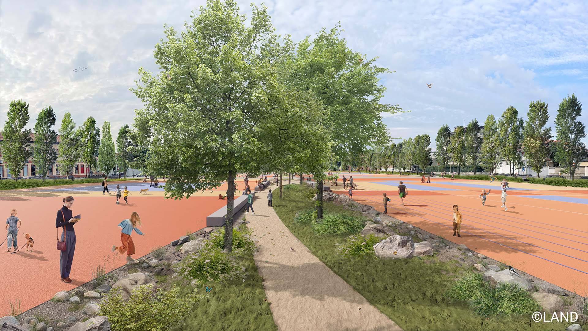 Land il Taglio Verde di Piazza Umiliati a Lissone