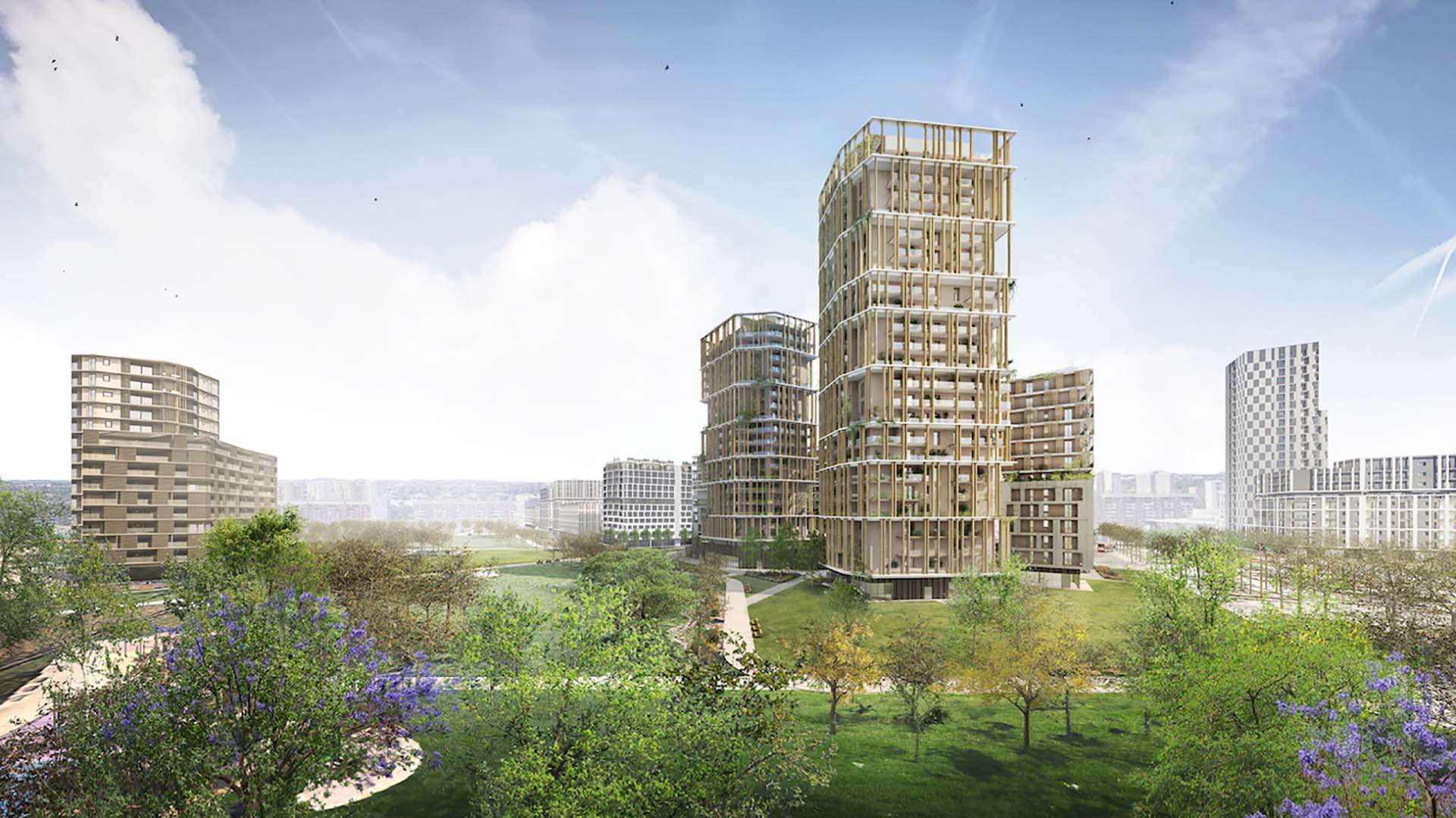 Mab UpTown Render vista parco