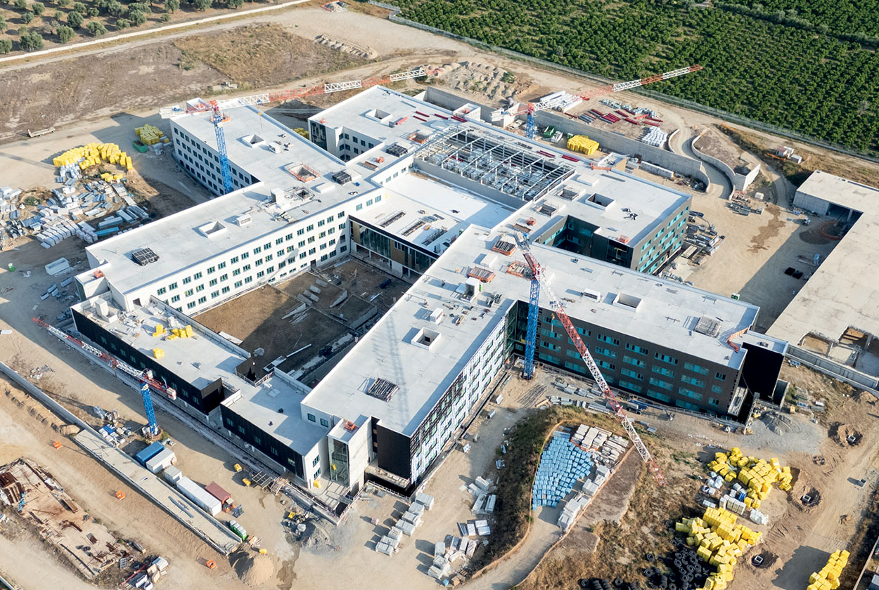 La struttura prefabbricata dell'Ospedale della Sibaritide