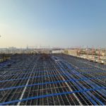 Progetto Cmr | Messa in opera delle armature del solaio realizzate con cavi di post tensione