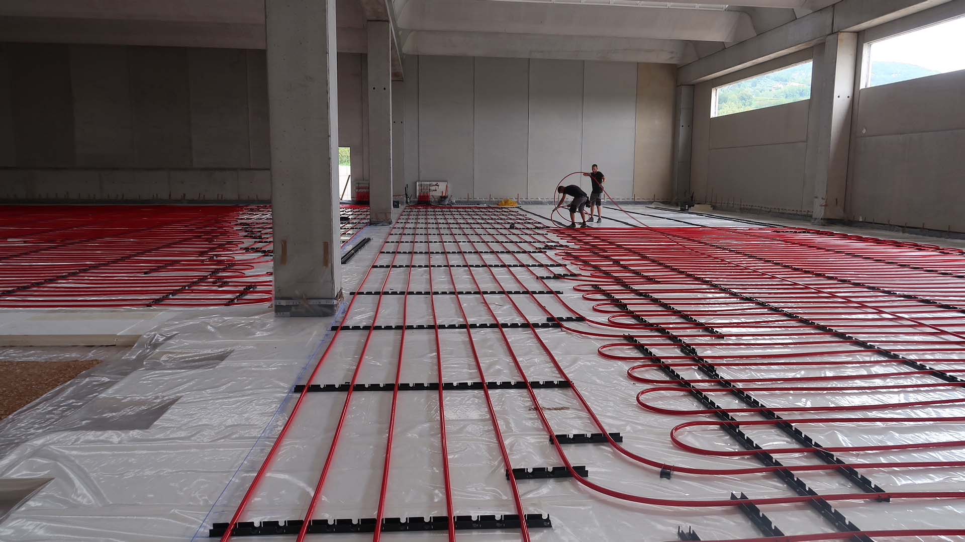 Applicazione sistema a binario di Rehau Building Solutions