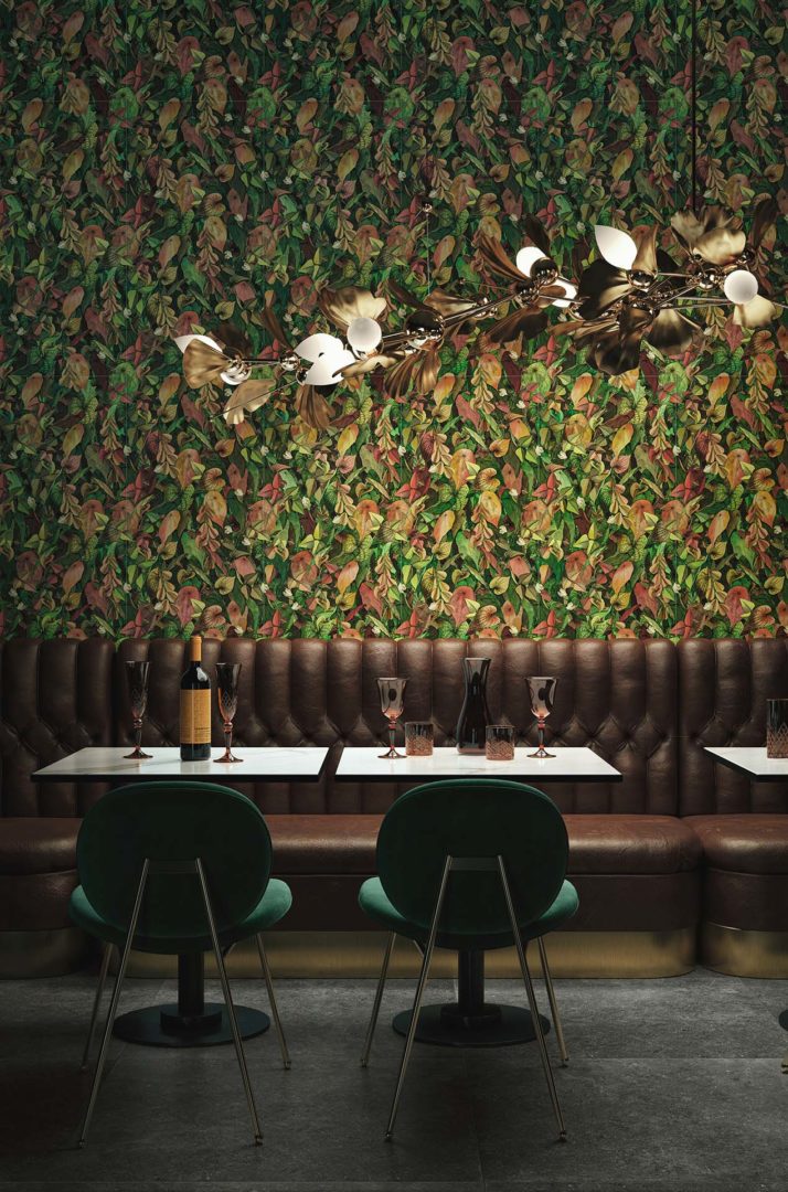 Cotto D'Este wonderwall foliage restaurant