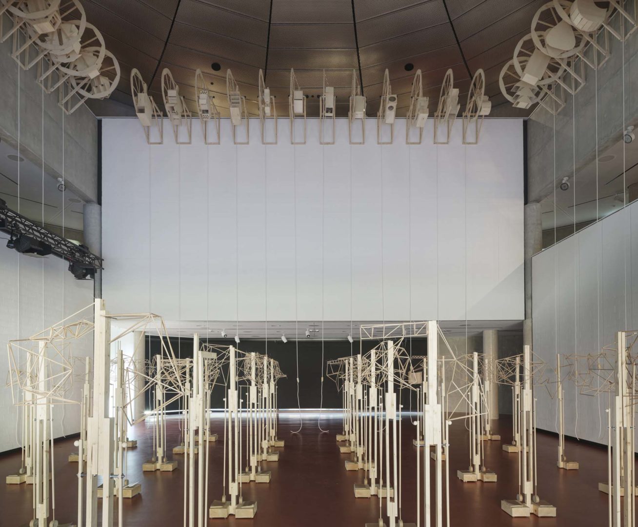 Installazione Due esercizi a cura dell’Atelier orizzontale Blumer - Teatro dell’architettura Mendrisio ©Enrico Cano