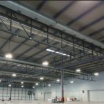 Vista dell’interno dei padiglioni 13 e 15 di Fieramilano a Rho prima dei lavori