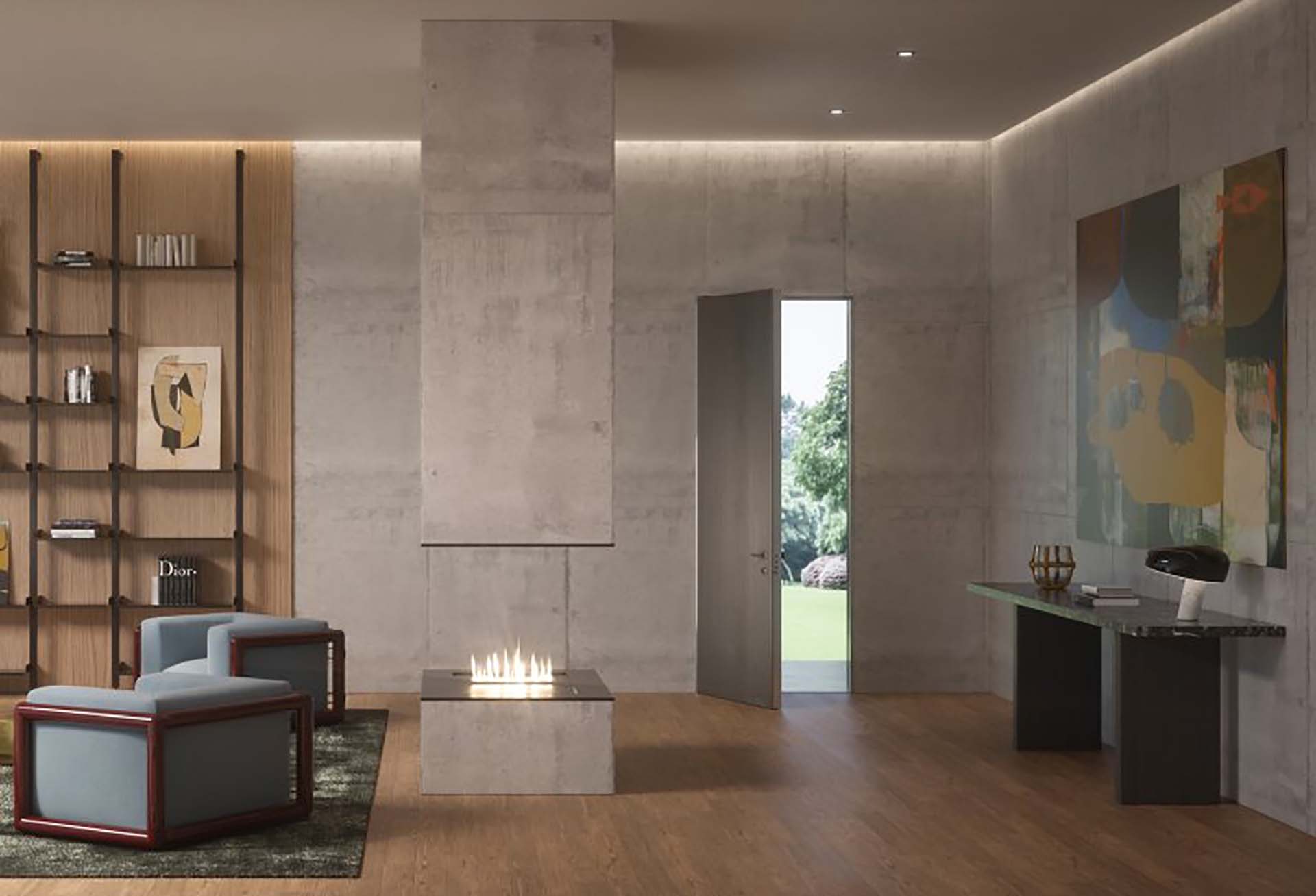 Porta blindata Sleek Out Dierre con installazione filomuro