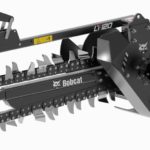 Bobcat dettaglio dell'accessorio scavacanali