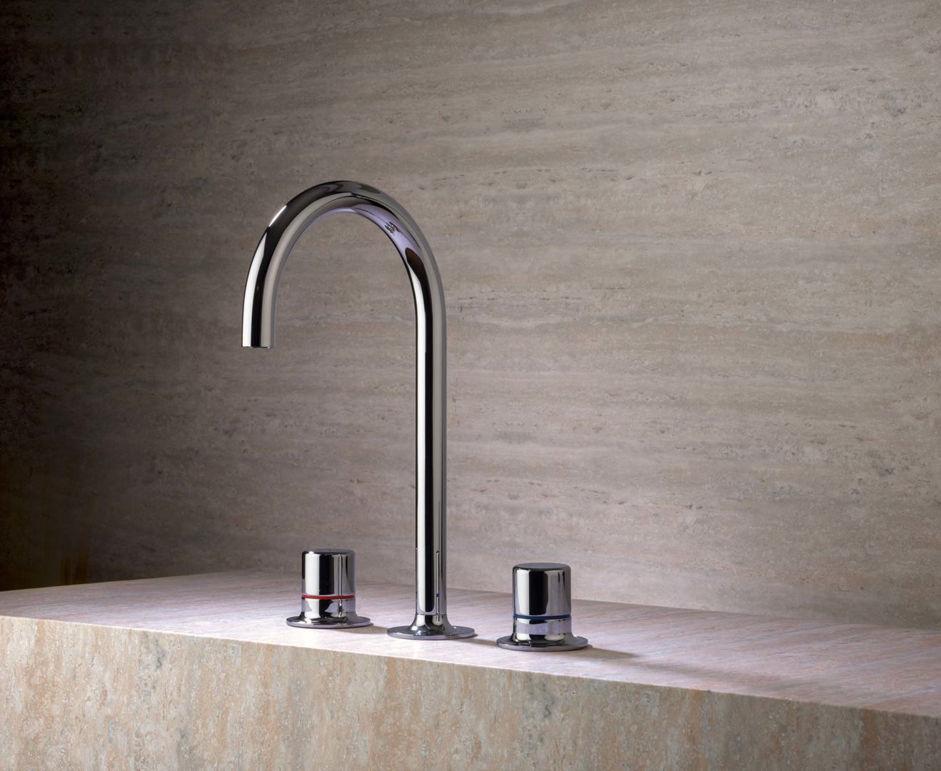 Mamoli rubinetteria Joe Colombo Collection cromato a tre fori