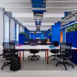 L'ampia zona riservata al coworking